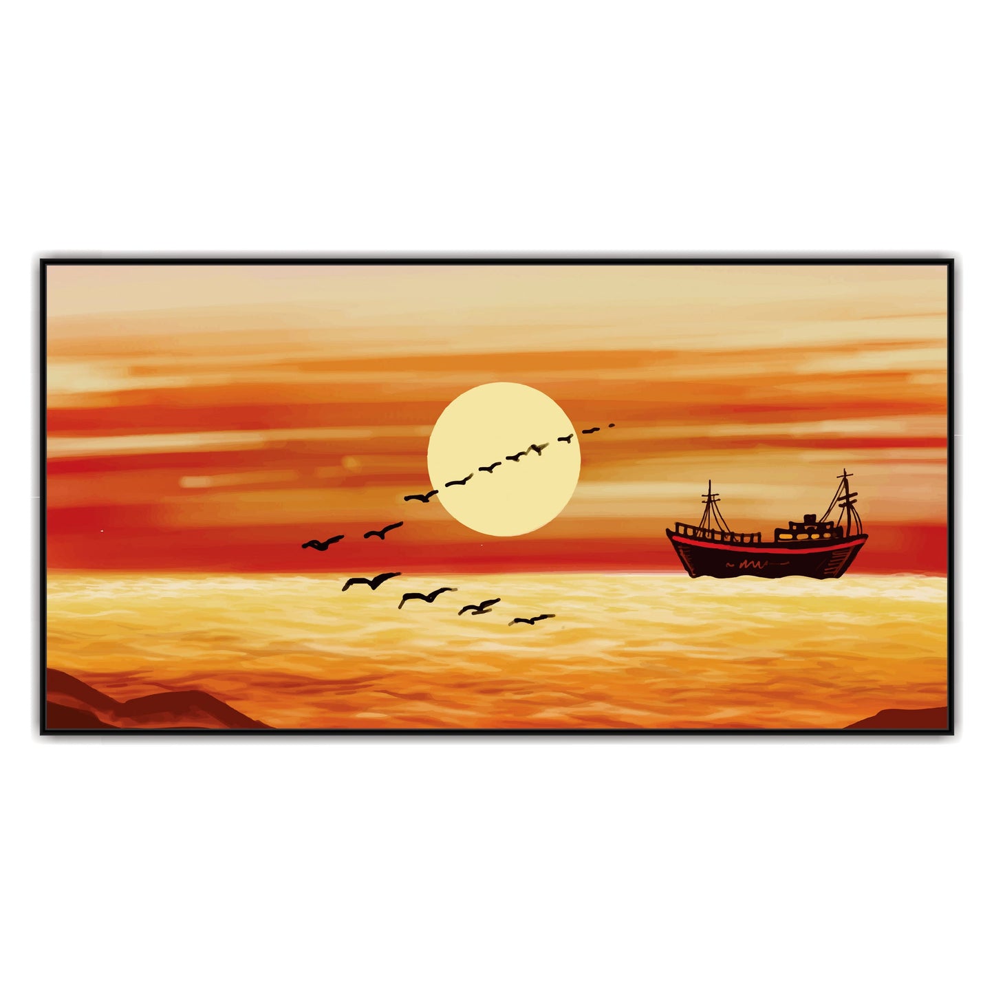 Boating view Canvas Print Wall Painting