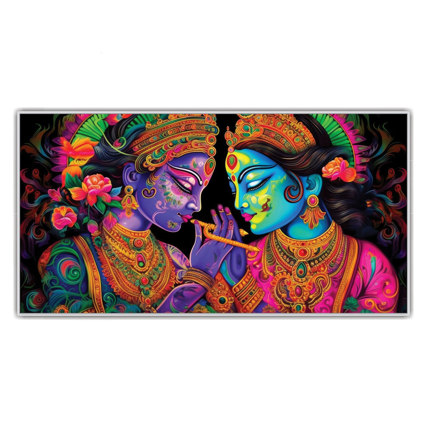 Radha Krishna beautiful art Canvas Print Wall Painting