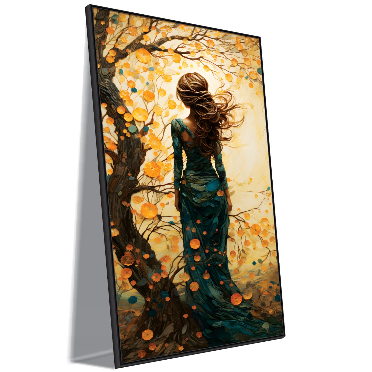 Beautiful Ancient Tree Roots Weaving into Woman Canvas Art Wall Painting