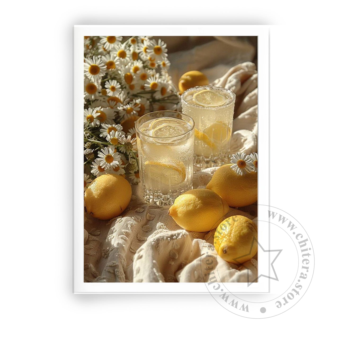 Fresh Lemon Vibes – Bright Wall Canvas Print