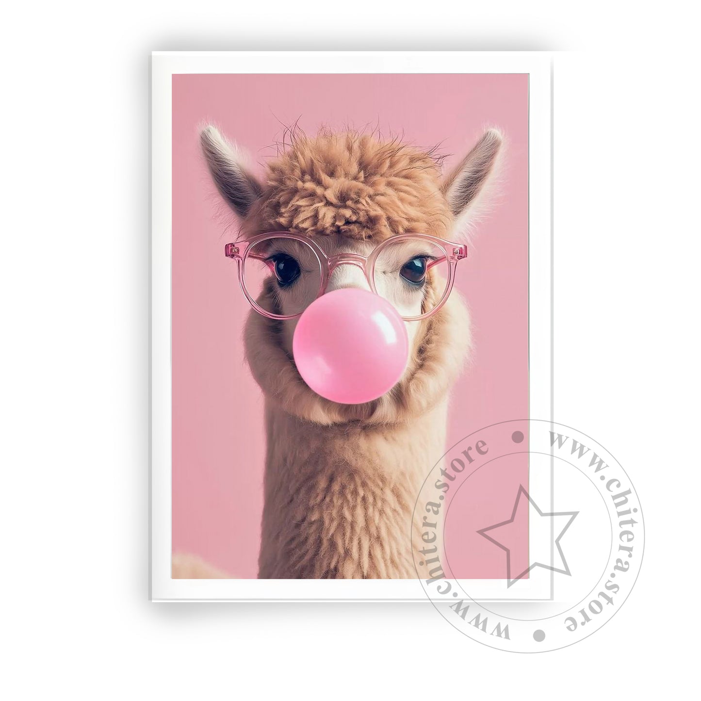 Funny Llama Wall Canvas Art
