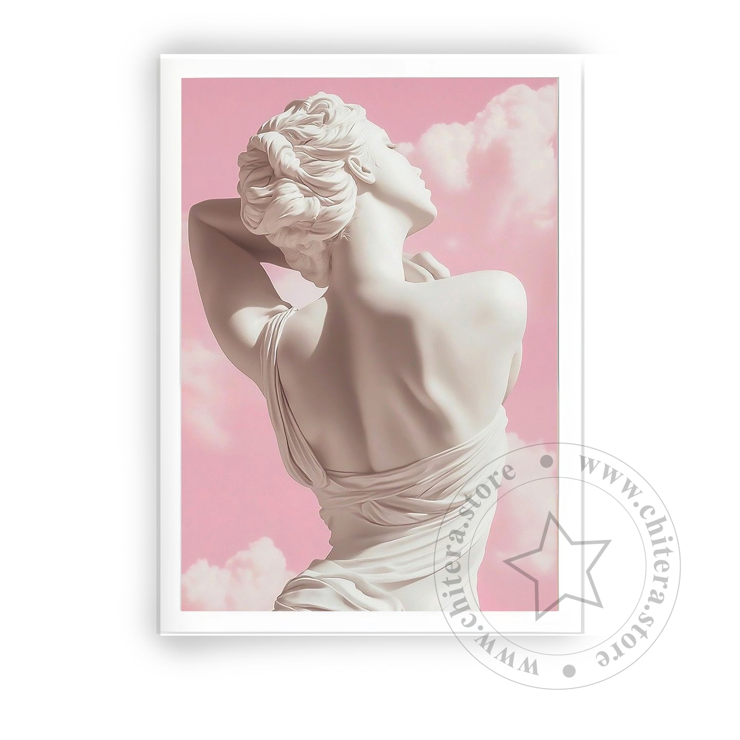 Lady White Statue Wall Canvas Art