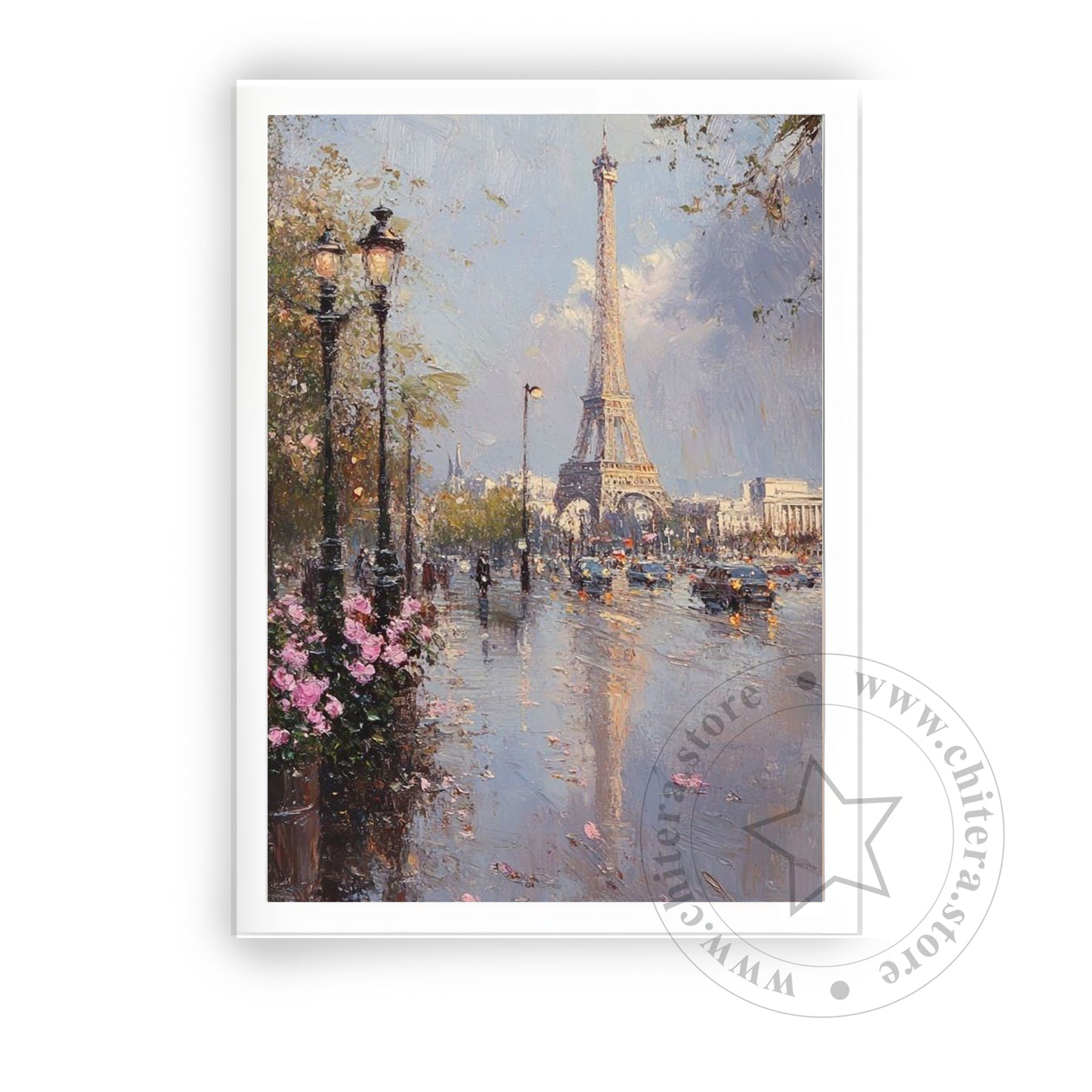 Paris Eiffil Tower Travel Vibe Wall Canvas Art