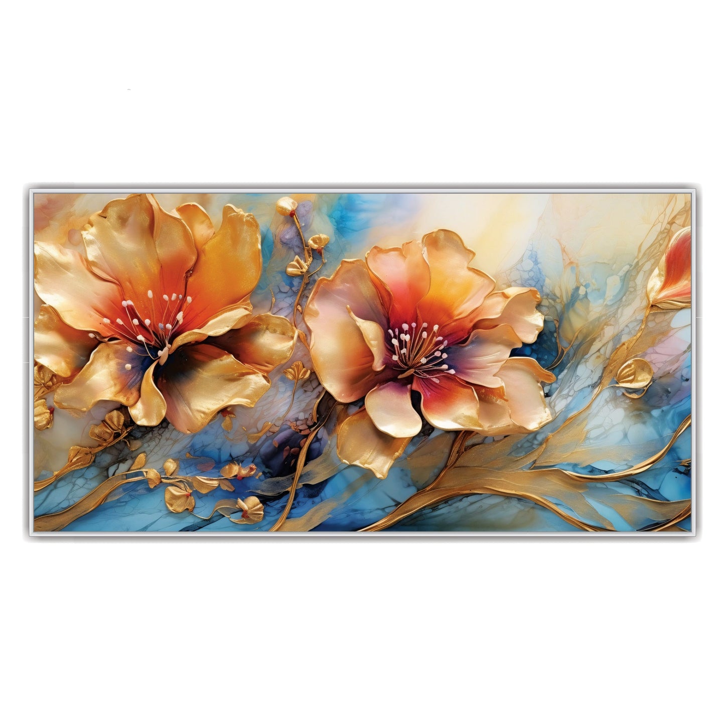 Abstract Flower Canvas Art