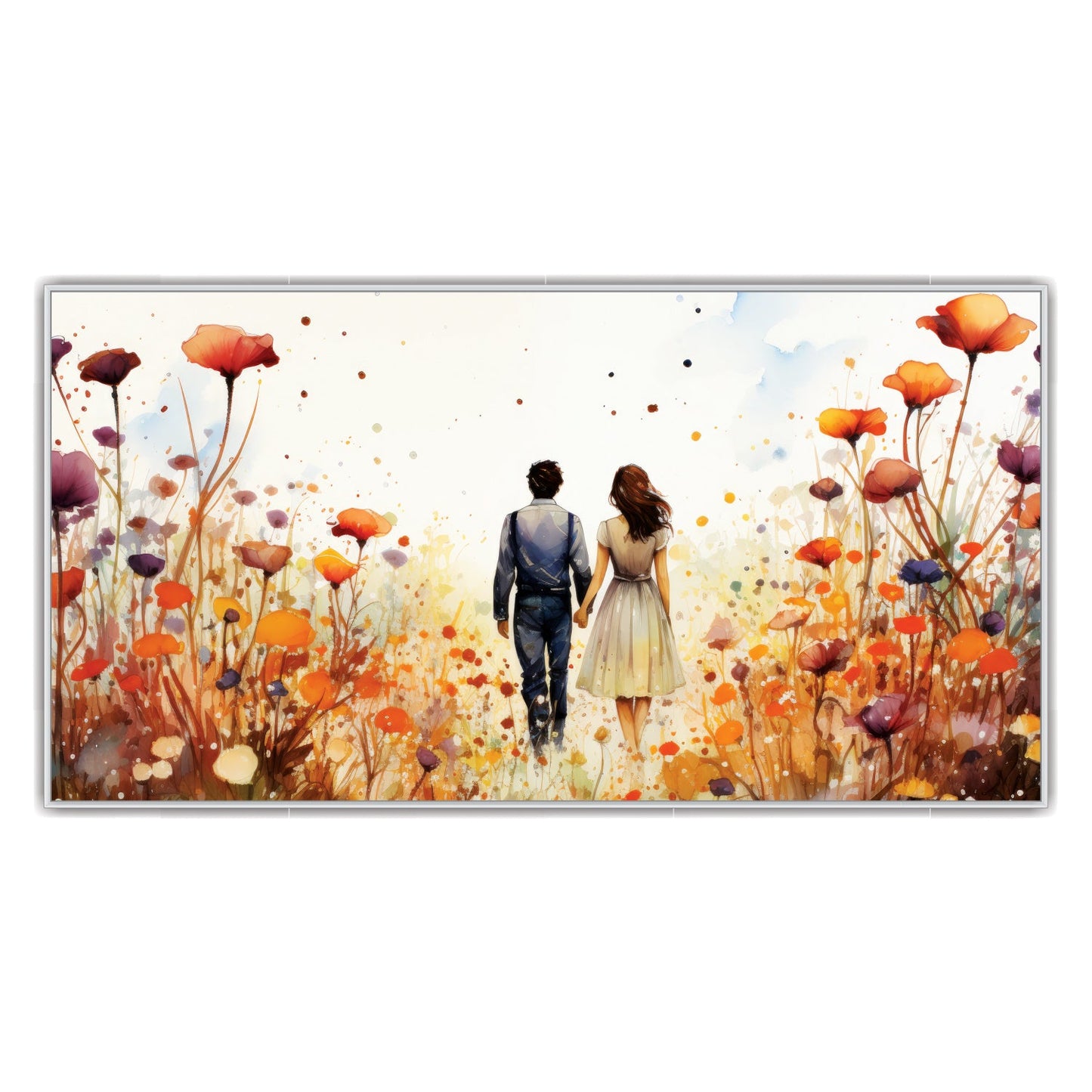 Couple Painting Art Canvas Print Wall Painting