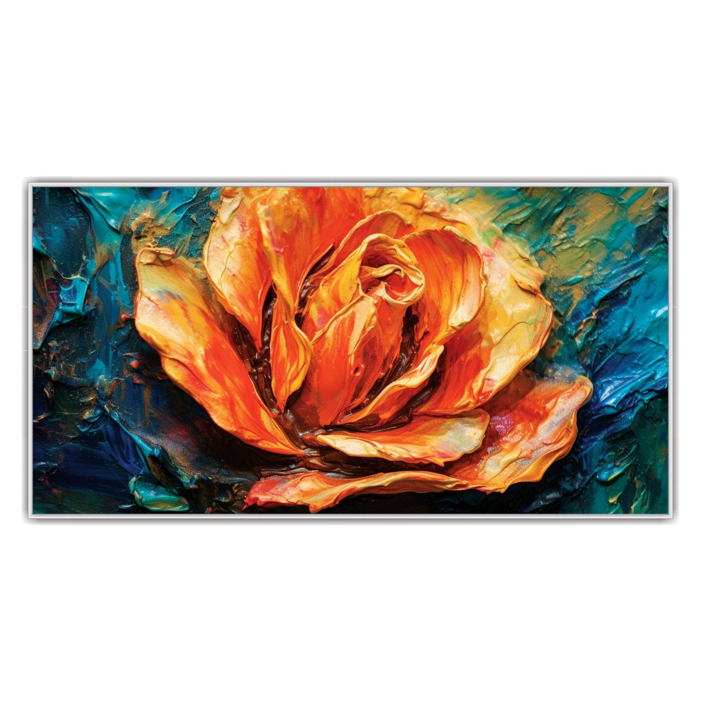 Painting Red Flowers art Canvas Print Wall Painting