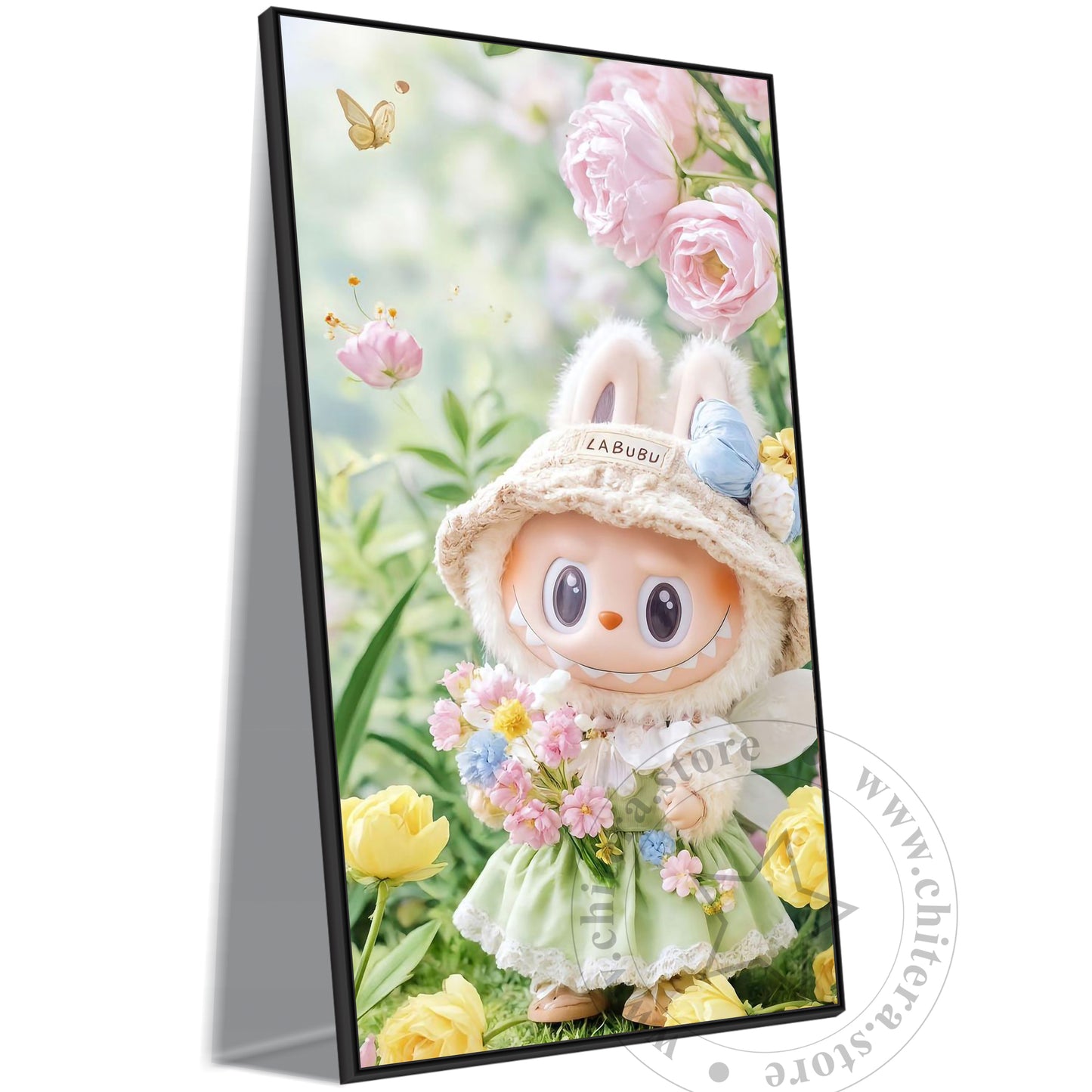 Labubu Doll Spring Garden – Wall Art Canvas
