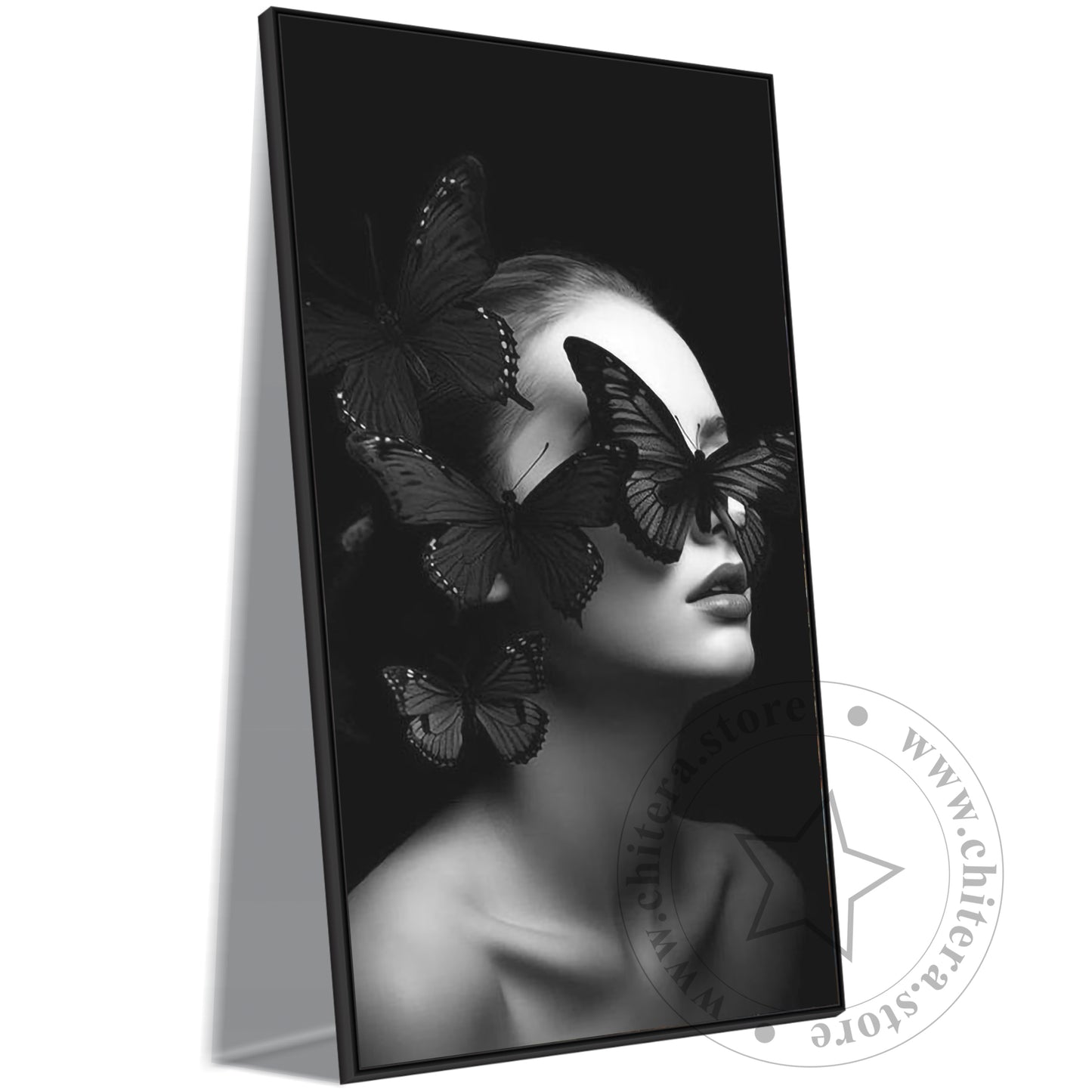Abstract Woman & Butterflies Wall Art