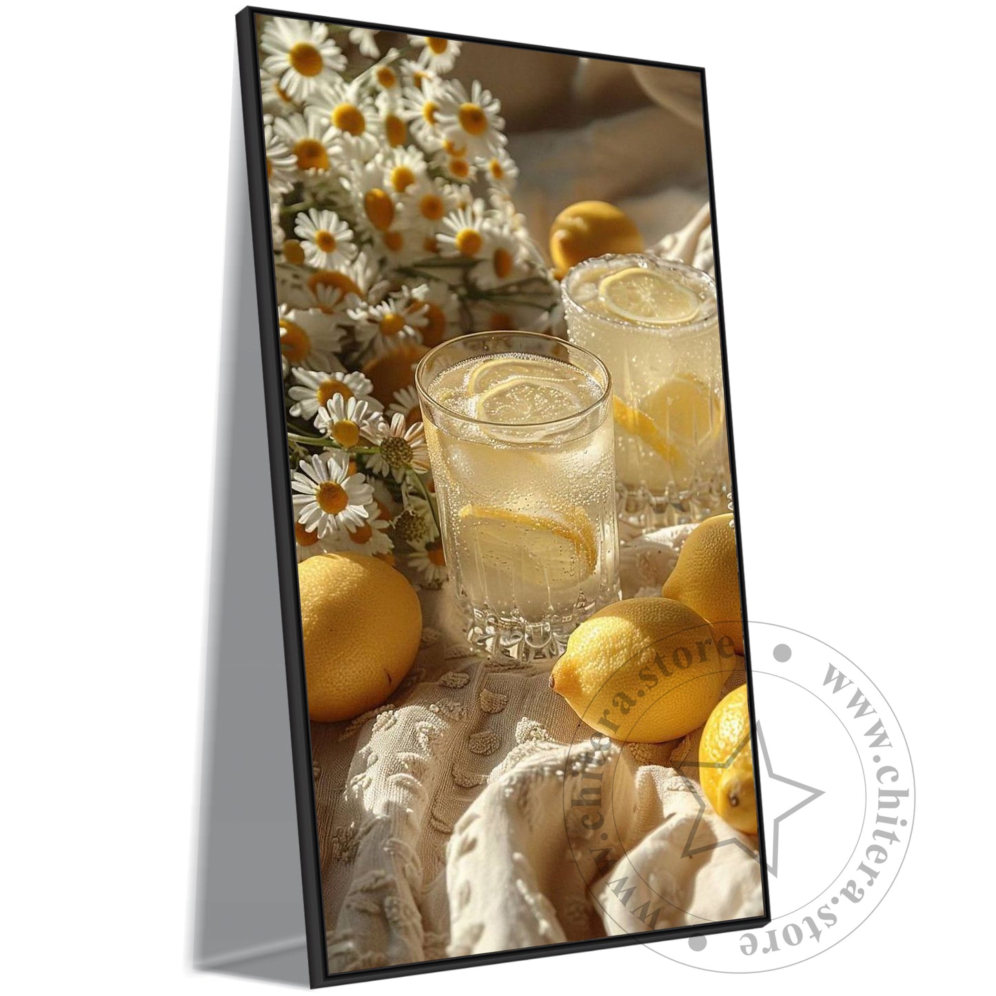 Fresh Lemon Vibes – Bright Wall Canvas Print