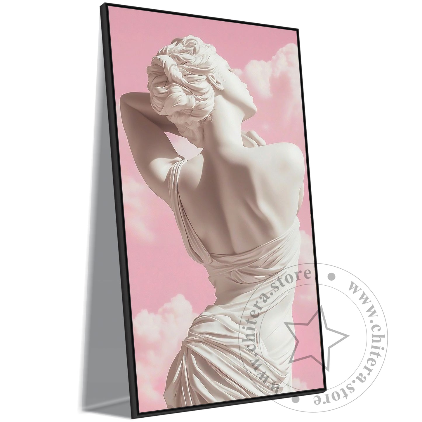 Lady White Statue Wall Canvas Art