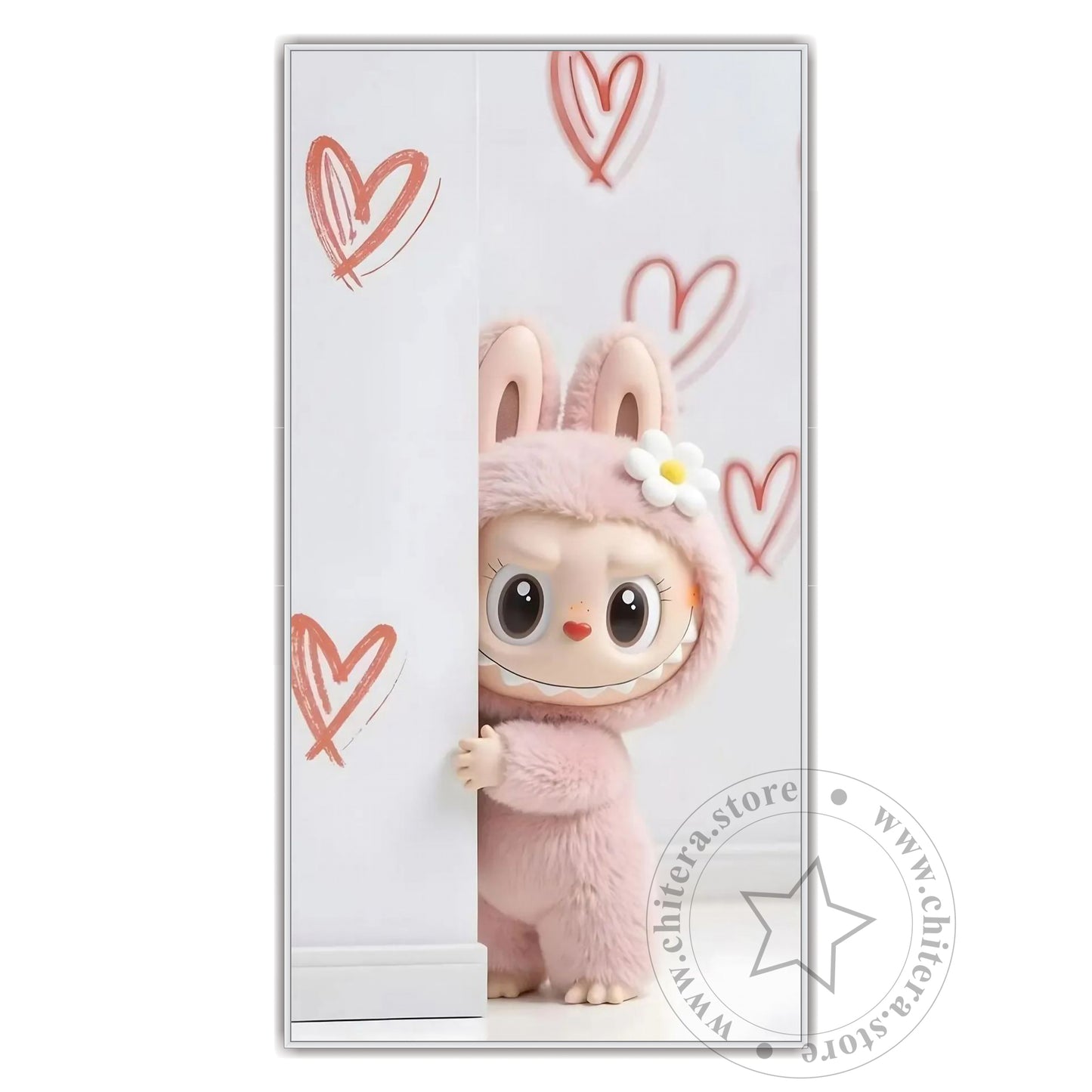 Cute Bunny Labubu Doll Wall Art