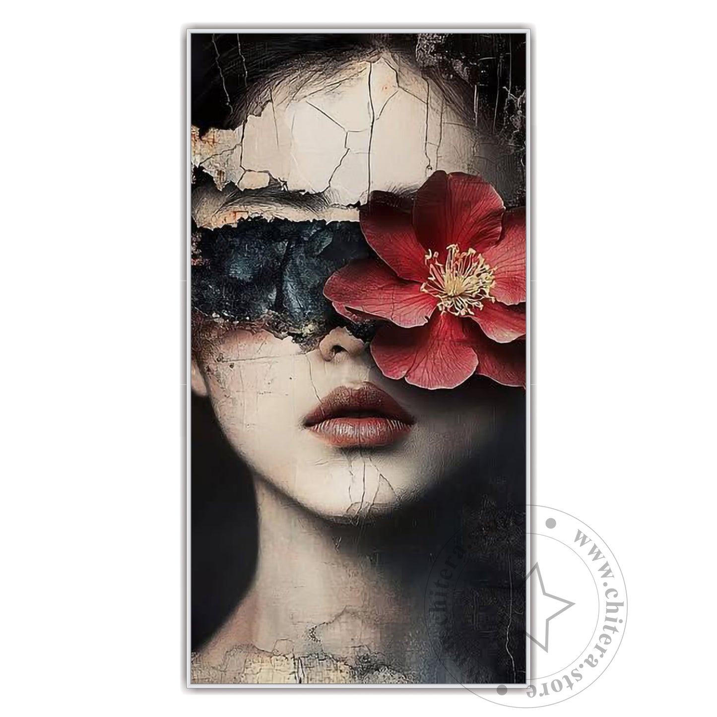 Flower Woman Canvas Wall Art