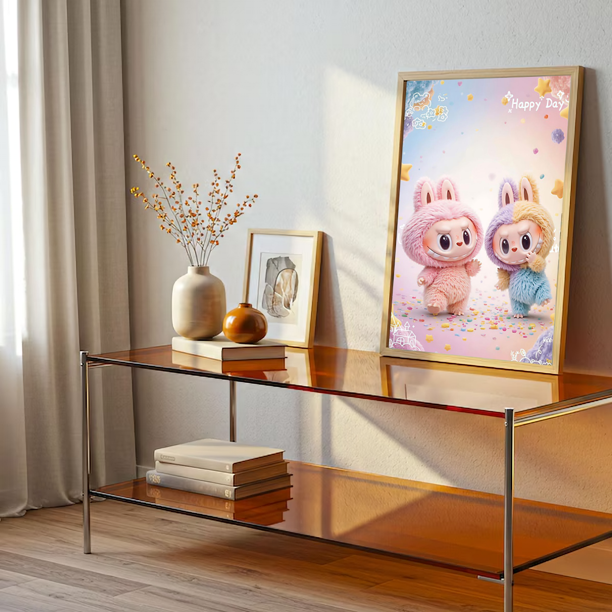 Adorable Labubu Bunny Wall Art