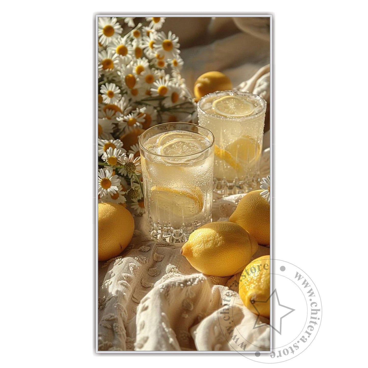Fresh Lemon Vibes – Bright Wall Canvas Print