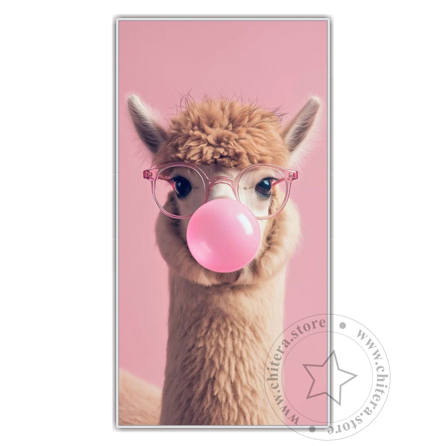 Funny Llama Wall Canvas Art