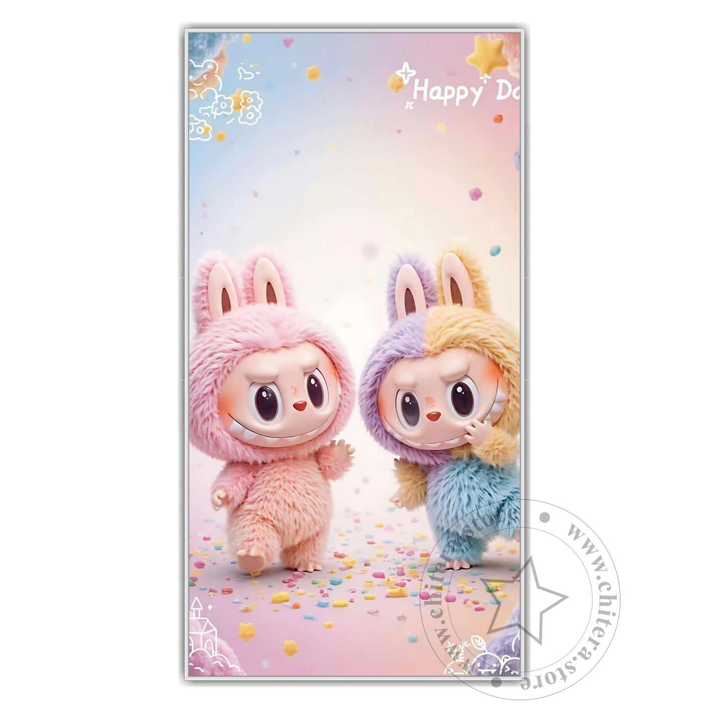 Adorable Labubu Bunny Wall Art