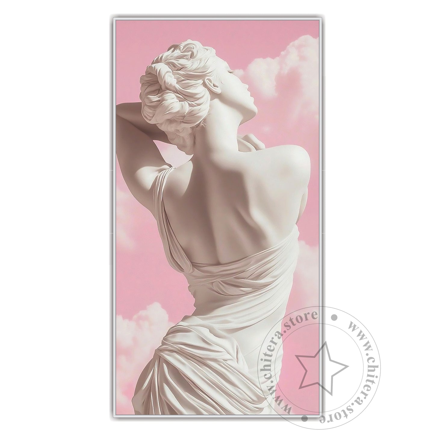 Lady White Statue Wall Canvas Art