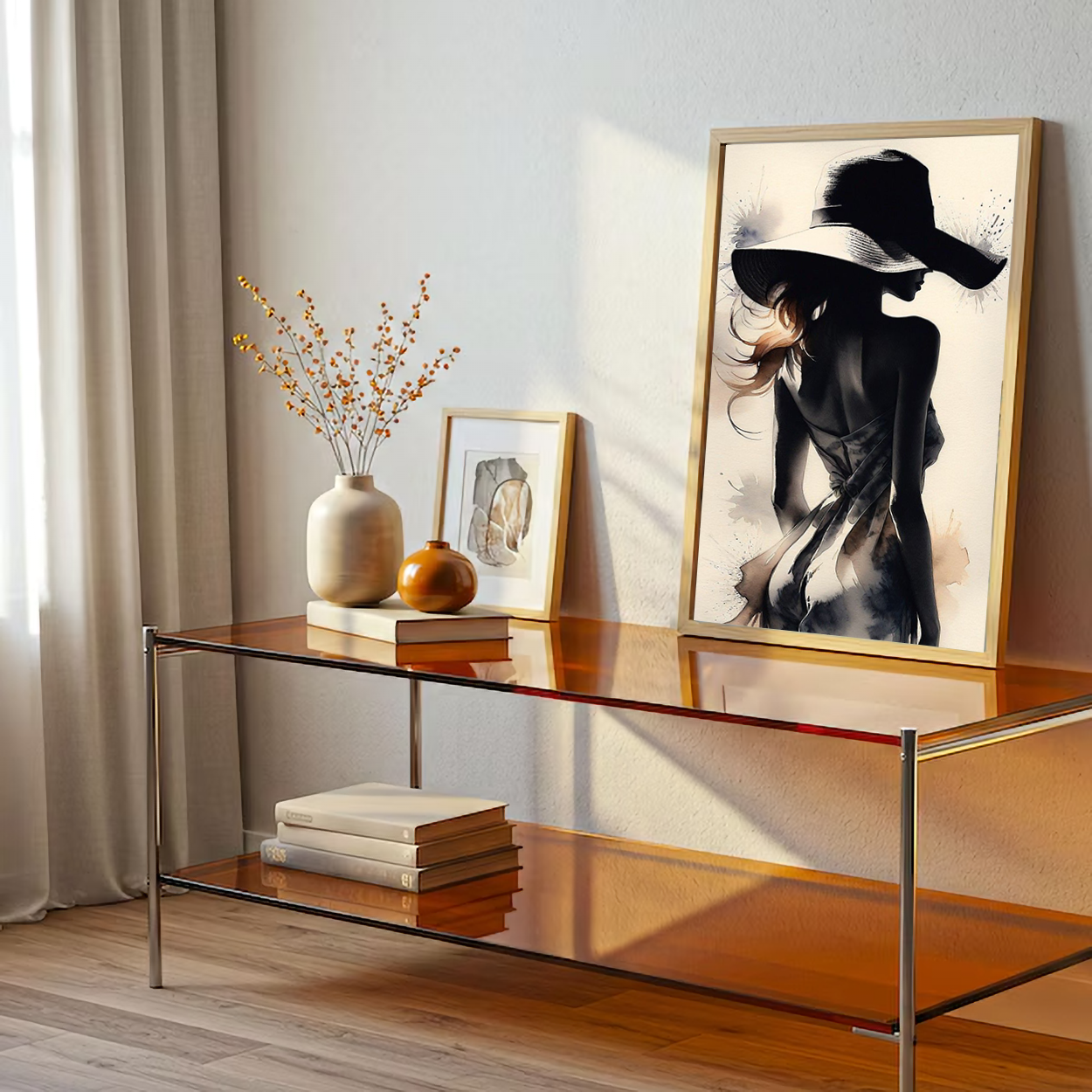 Minimalist Fashion Wall Canvas – Elegant Lady Art