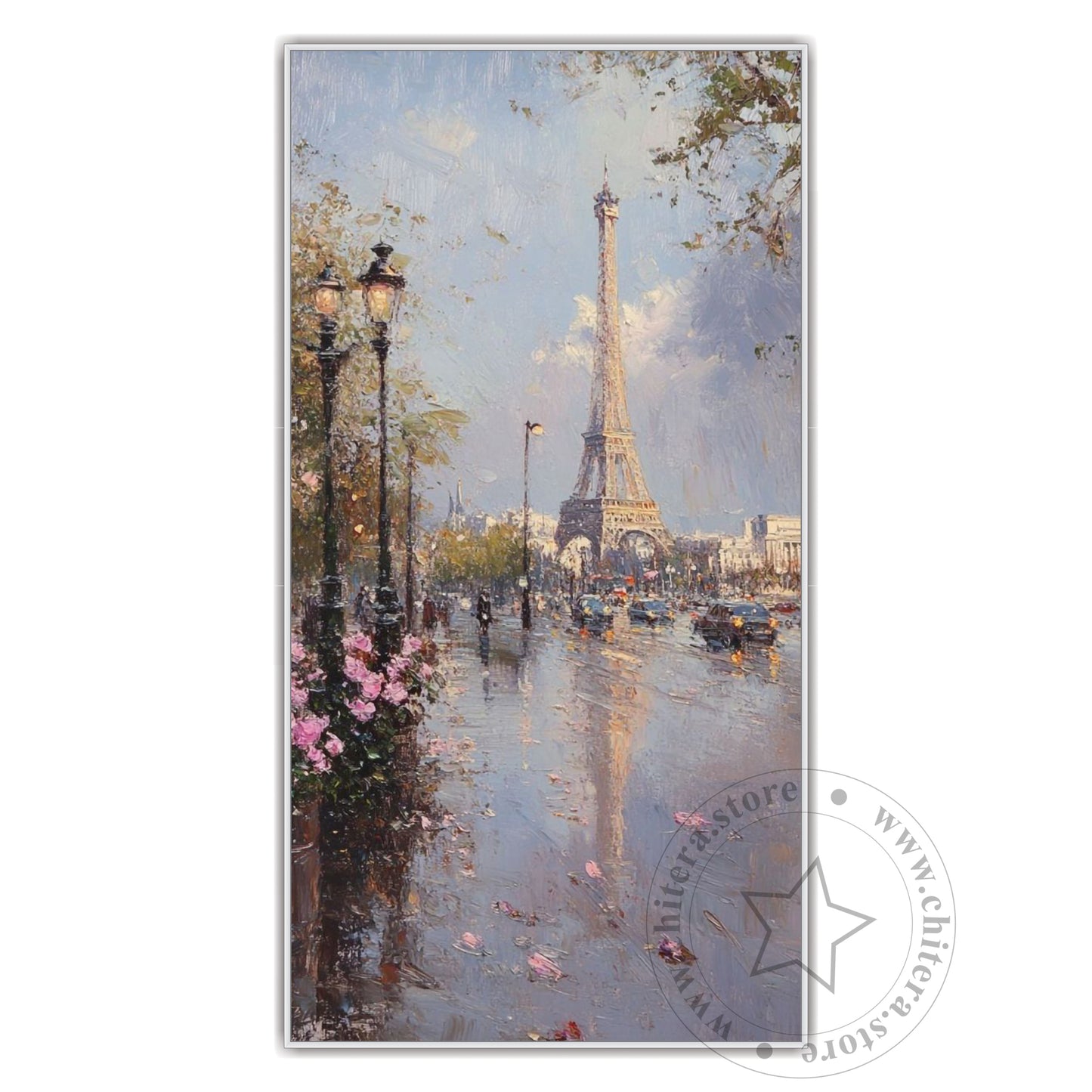Paris Eiffil Tower Travel Vibe Wall Canvas Art