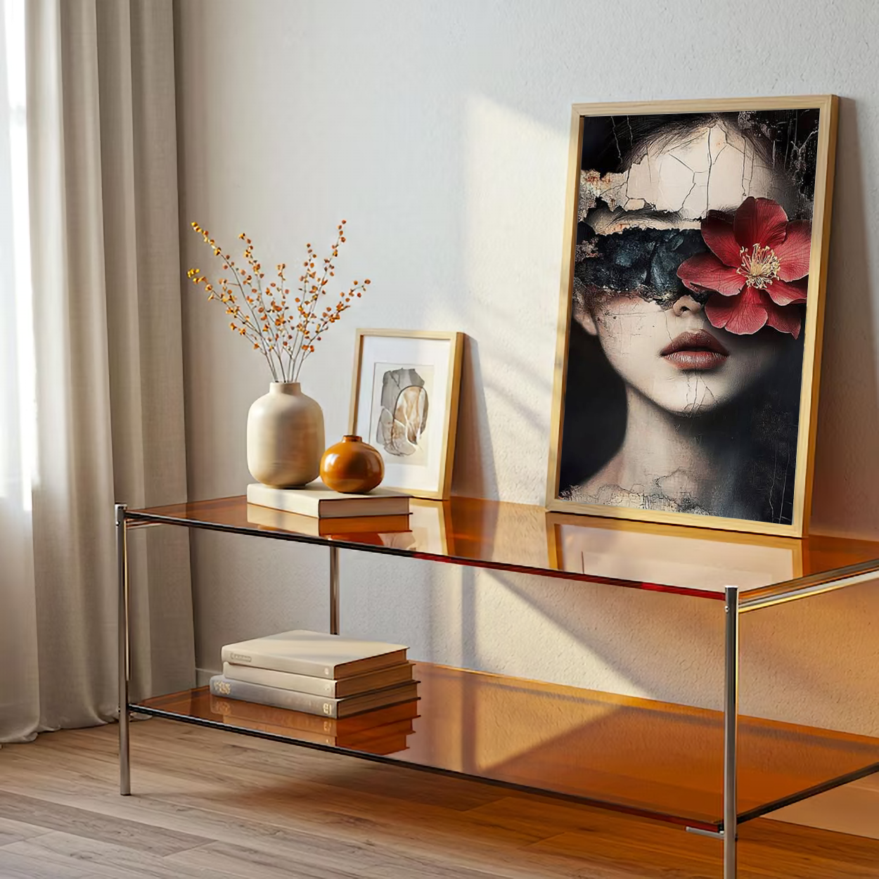 Flower Woman Canvas Wall Art