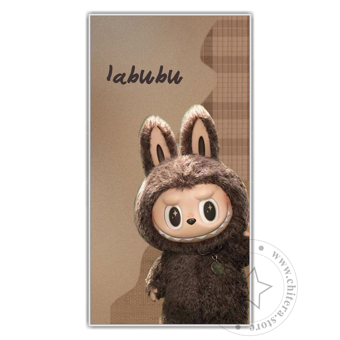 Brown Labubu Character Wall Canvas Art