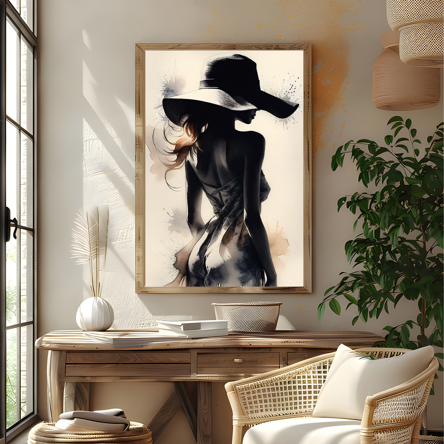 Minimalist Fashion Wall Canvas – Elegant Lady Art