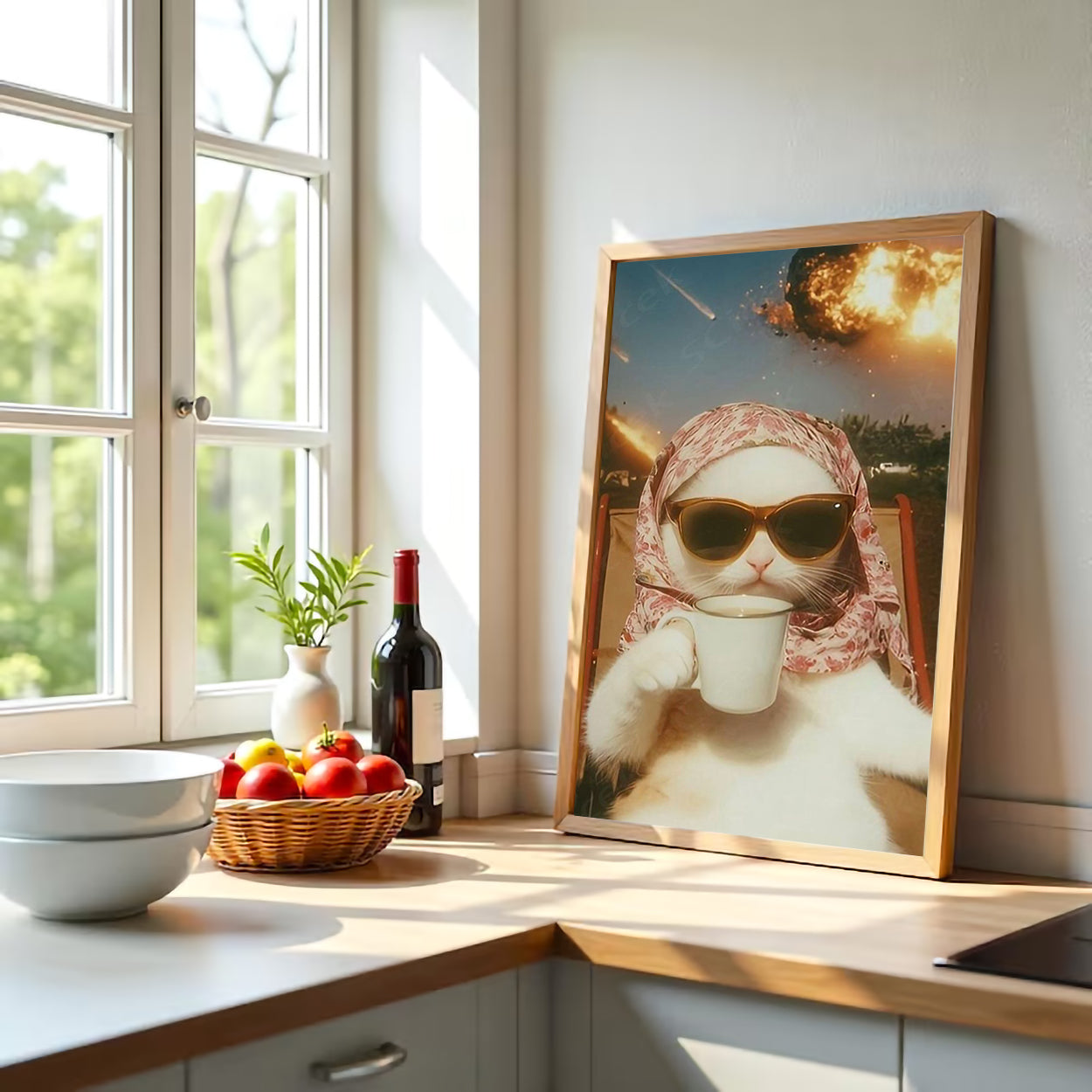 Funny Cat Meme Canvas Wall Art