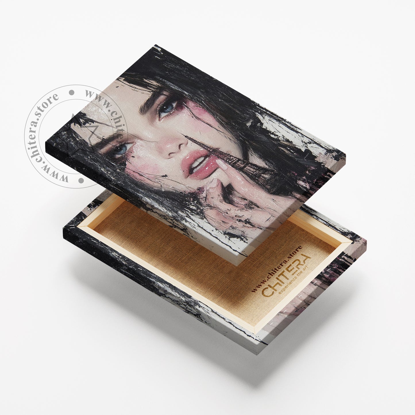 Paris Dream Girl – Abstract Portrait Canvas Wall Art