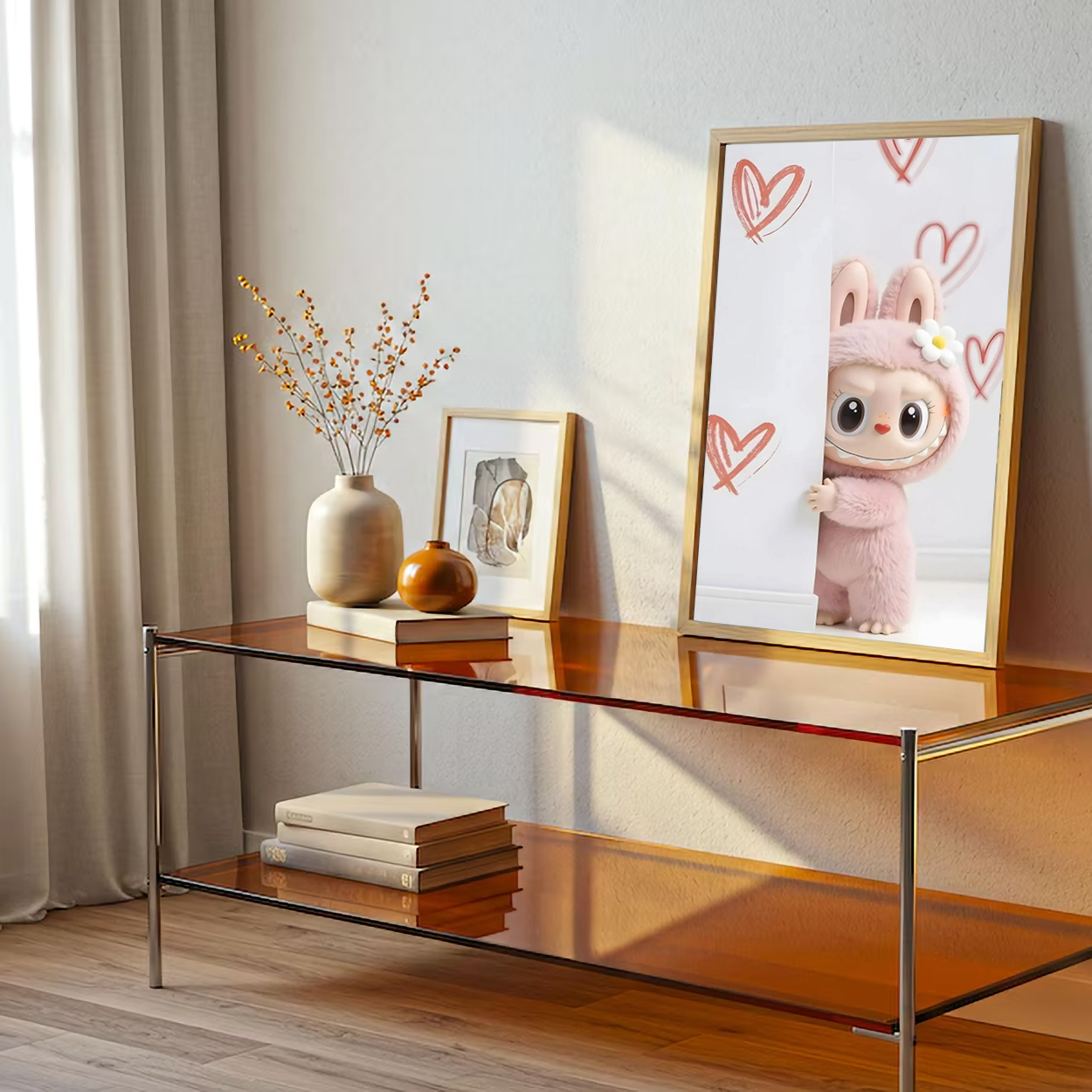 Cute Bunny Labubu Doll Wall Art