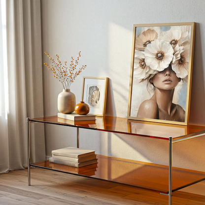 Beautiful Girl With Flowers on Head Wall Canvas Art