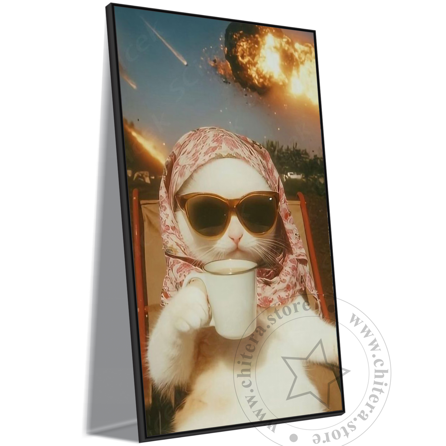 Funny Cat Meme Canvas Wall Art