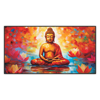 3D Flower Buddha Canvas Art Canvas Print Wall Painting