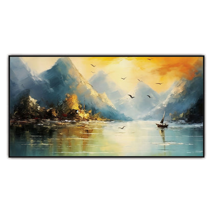 Abstract boating view Canvas Print Wall Painting