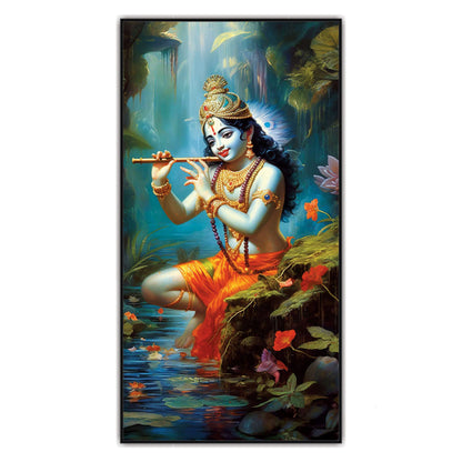 Krishna flute Canvas Art Wall Painting