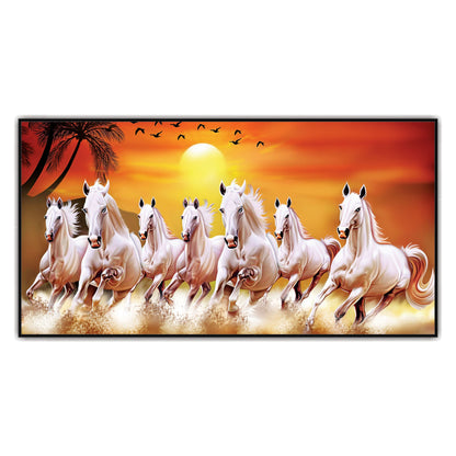 Seven horse running Canvas Print Wall Painting