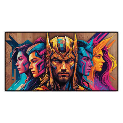 Cyberpunk Warriors - Futuristic Heroes Canvas Art