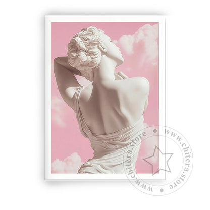 Lady White Statue Wall Canvas Art