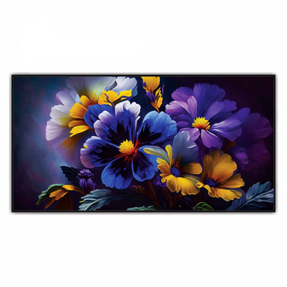3D Blue Flowers art Canvas Print Wall Painting
