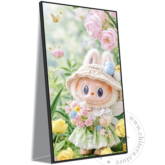 Labubu Doll Spring Garden –  Wall Art Canvas