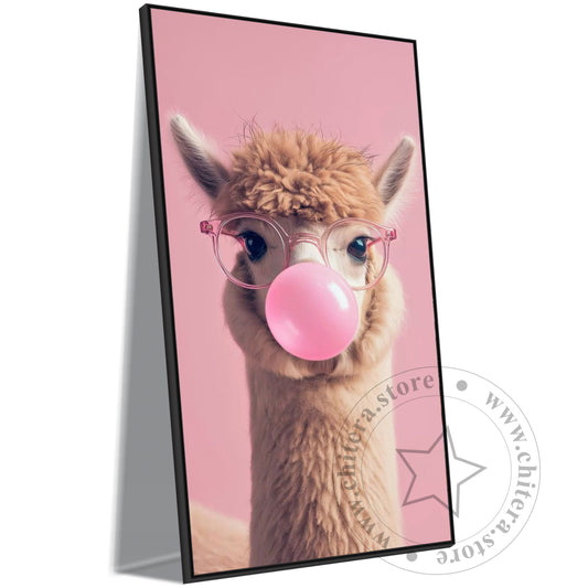 Funny Llama Wall Canvas Art