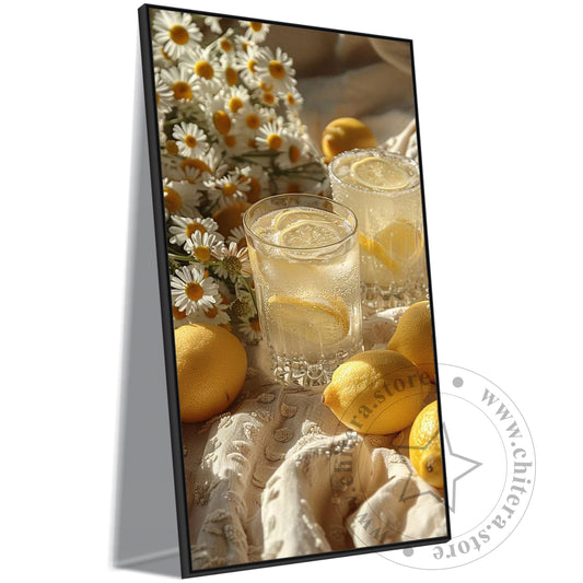 Fresh Lemon Vibes – Bright Wall Canvas Print