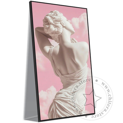 Lady White Statue Wall Canvas Art
