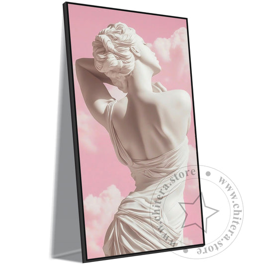 Lady White Statue Wall Canvas Art