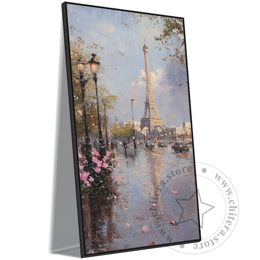 Paris Eiffil Tower Travel Vibe Wall Canvas Art