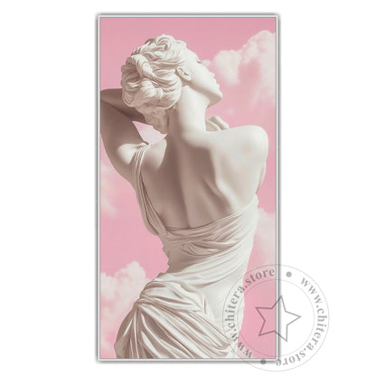 Lady White Statue Wall Canvas Art