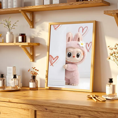 Cute Bunny Labubu Doll Wall Art